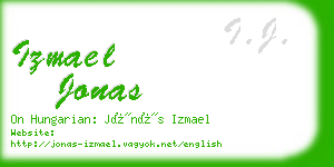 izmael jonas business card